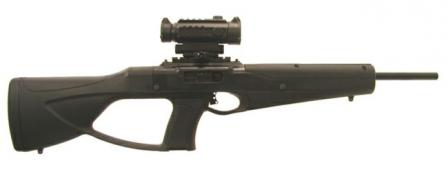 Hi-Point model 995 carbine with ATI stock, which is designed to mimic BerettaCX4 carbine.