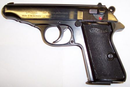 Post-war Walther PP pistol in .22LR.