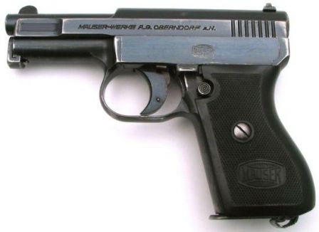 Mauser 1934 (or 1910-34) pistol, caliber 7.65mm (.32ACP); commercial version.