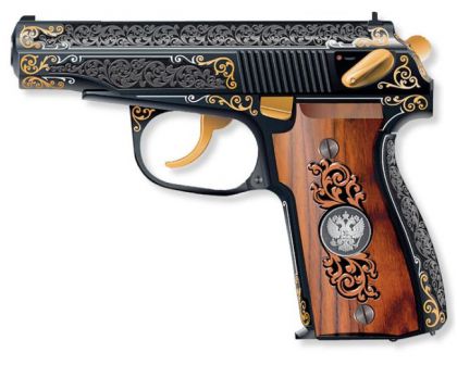 Makarov PM pistol, heavily engraved presentation 'Russian government' version, current manufacture