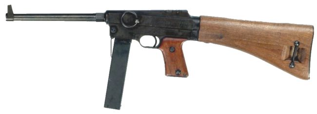  MAS-38 submachine gun, left side.
